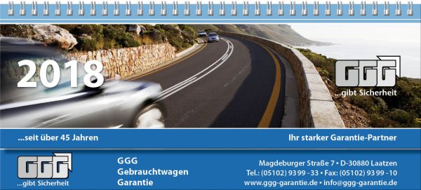 Kalender GGG, Tischquer (30,5x13,5)